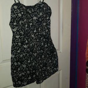 Forever 21 black and white flower dress